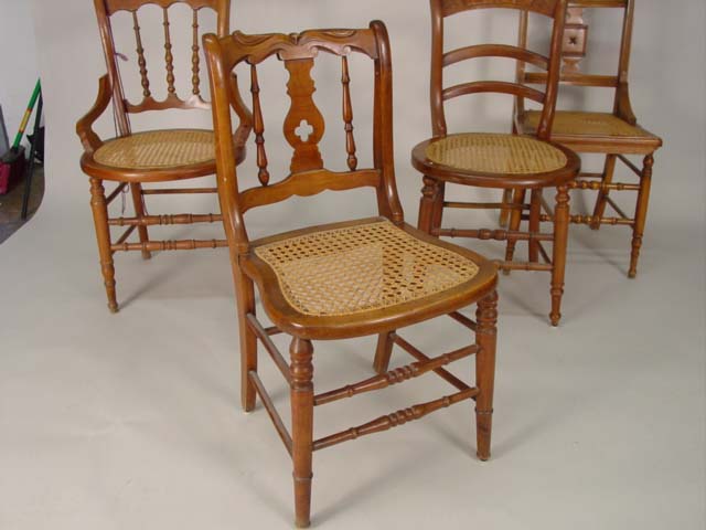 Antique cane chairs