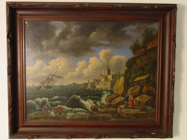 European painting 21x28 oc - Auguin 1837