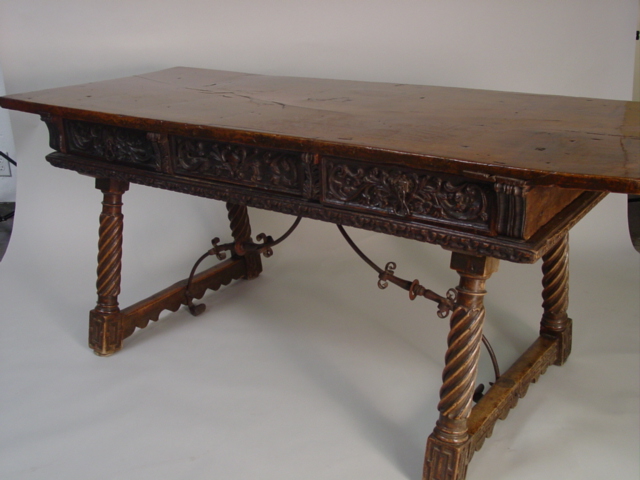 17th c. Spanish Carved Table ca. 1690 B