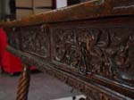 17th c. Spanish Carved Table ca. 1690 cu front