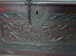 19c. Spanish Carved Chest detail