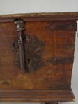 19th c. Spanish Colonial lift top chest w. iron straps cu