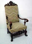 Highly Carved Walnut Spanish Revival Chair