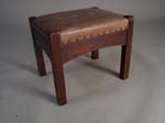Leather top Mission footstool
