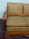 Monterey Smokey Maple leather sofa side