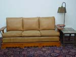 Monterey Smokey Maple leather sofa