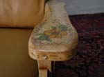 Monterey handpainted arm chair detail