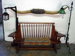 Ranch bench, long horns, Comboy lamp, Adjustable craftsman lamp