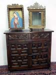 Spanish Carved Cabinet w. Mexican Altar pcs.