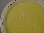 McCoy yellow vase mark