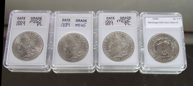 1889 Morgan MS65 Silver Dollars x