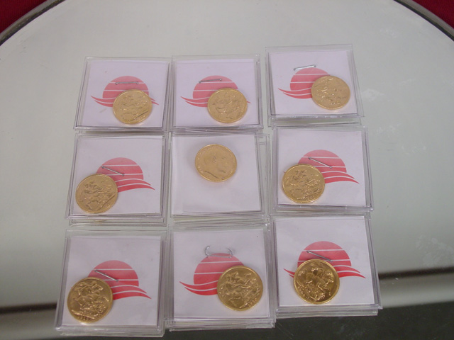 Set of 9 George V English Sovereigns