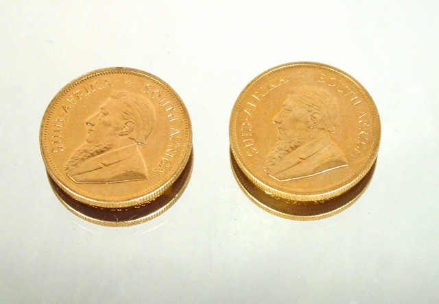 South African Krugerrand 1 oz. gold piece (102) 2pcs