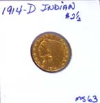 1914 D Indian $2.5 coin