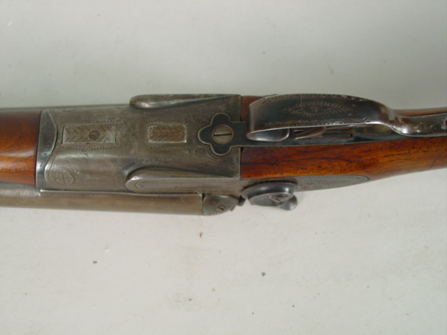 E.C. Meacham Double Barrell 12g. detail