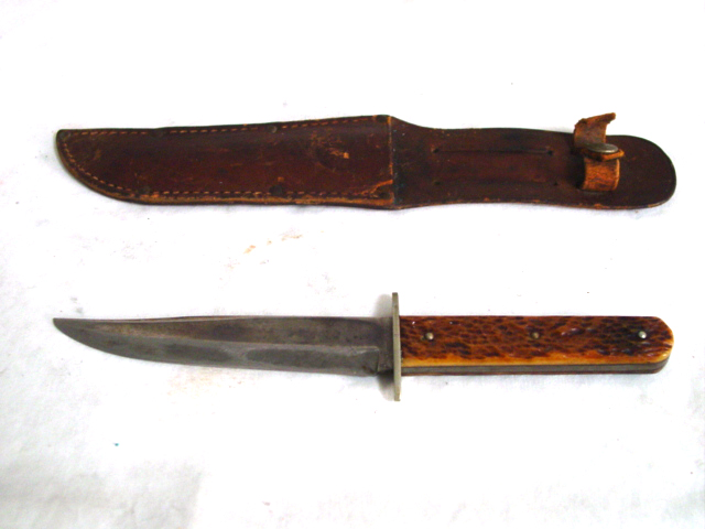 Remington Knife w bone Handle Sheath