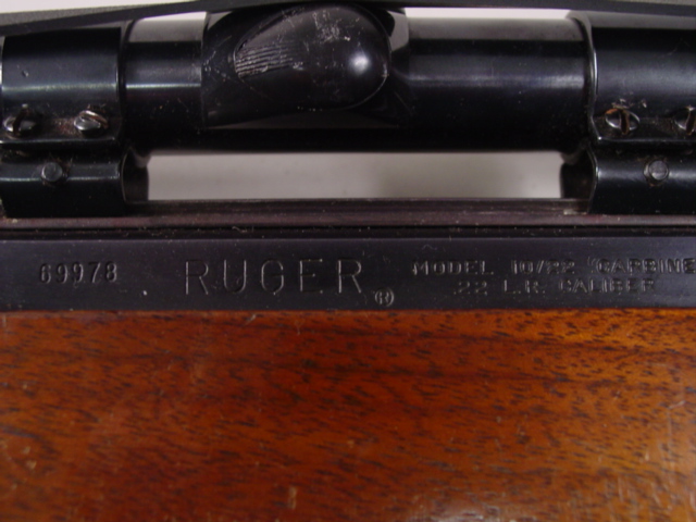 Ruger 10-22 with Weaver scope serials
