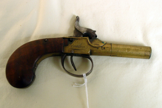 Small Brass Percussion Piston -engraved London