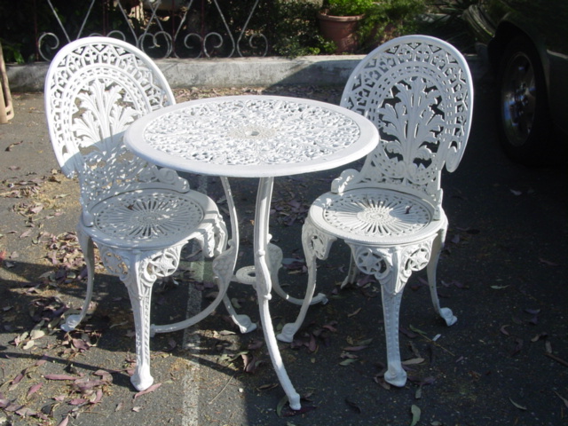 3 pc. Aluminum Garden Table & Chairs
