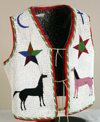 19th c. Beaded Native Am.Vest worn by Texas Cooper