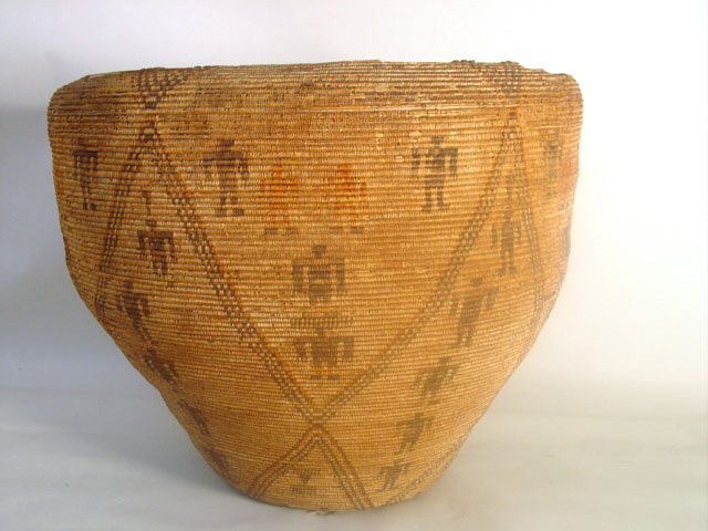 30in dia x 26in tall grand apache basket with figures