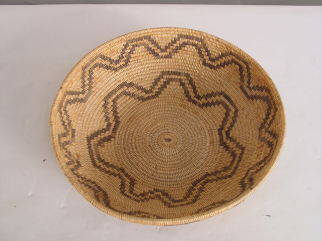 Native American Woven Basket 13.5  d.