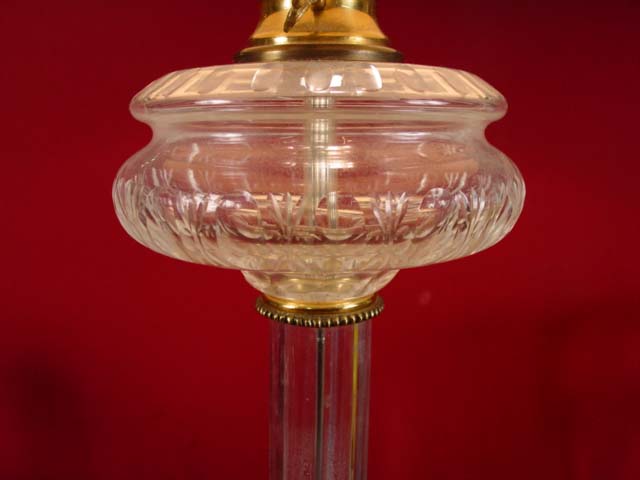 Crystal lamp with marble cu