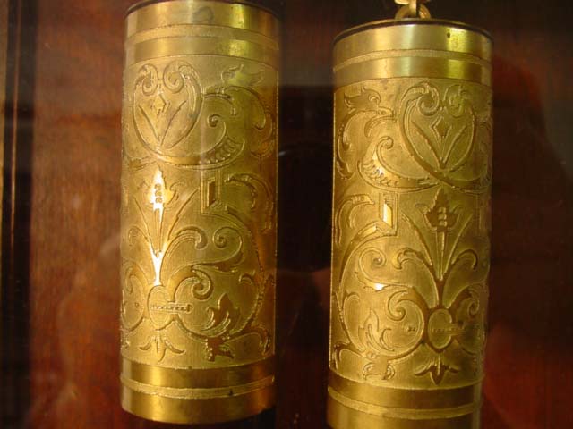 German wall clock weights