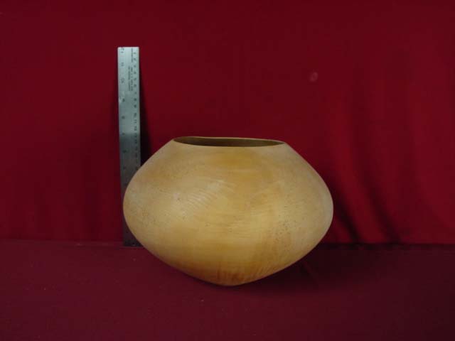 Signed Anthony Bryan Sycamore wooden bowl 8x8 scale