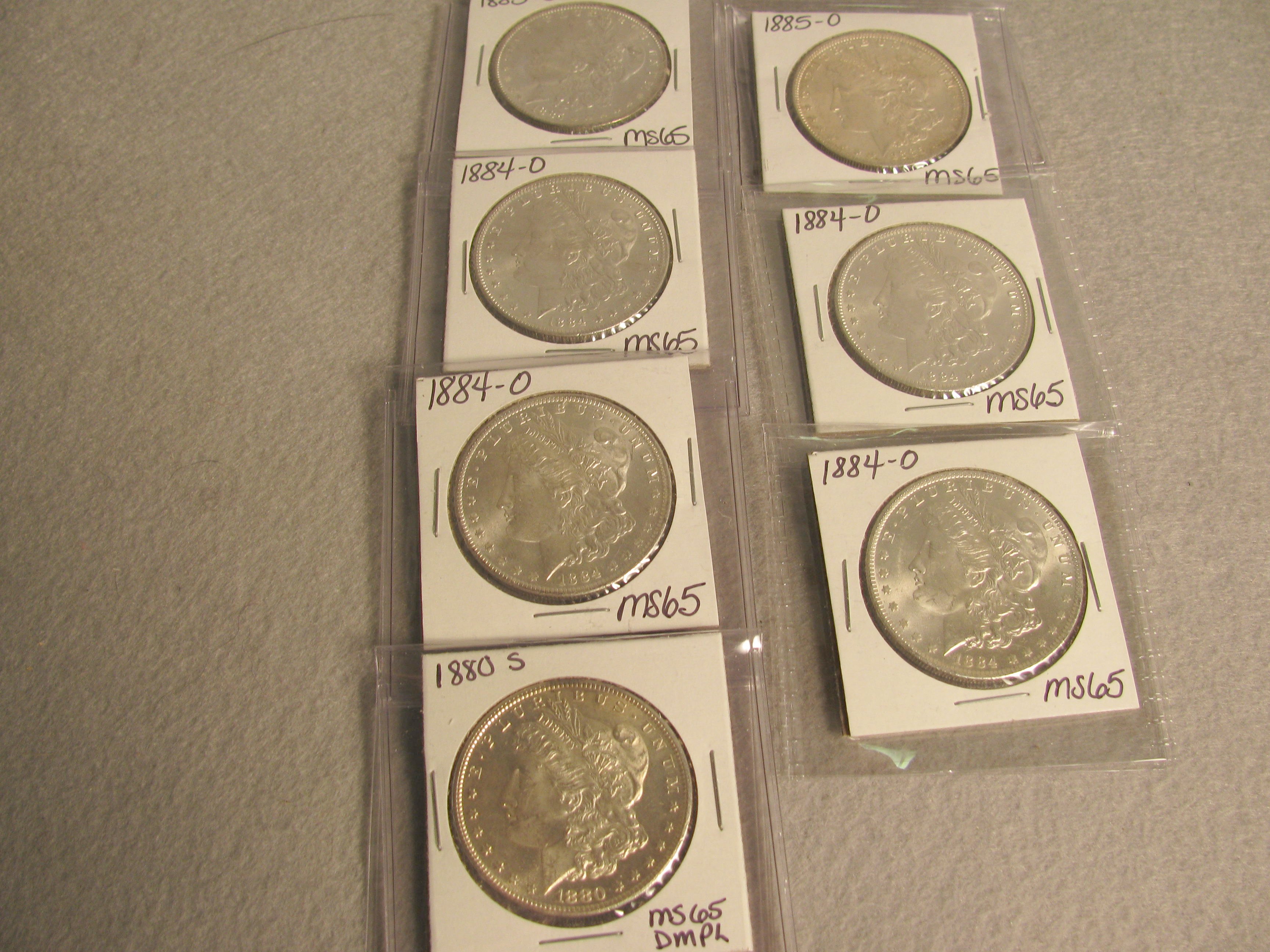 1878-1885 S & O mark Silver Dollars-mint condition