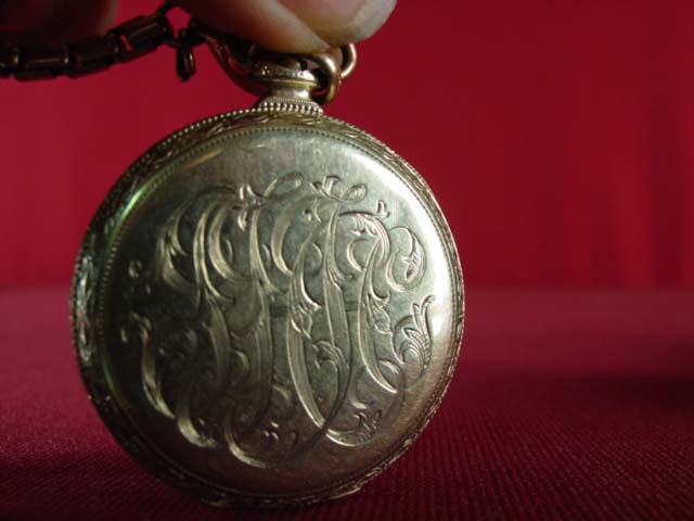 3 Gold filled pocket watches-Waltham w. fob case