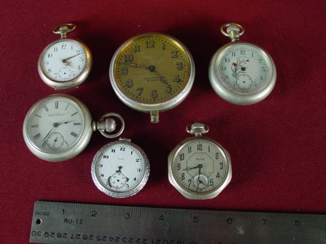 6 antique pocket watches