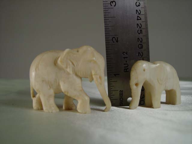 Antique irovy elephants
