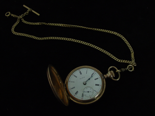 Elgin pocket watch with fob