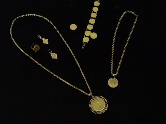 Gold coin estate jewelry
