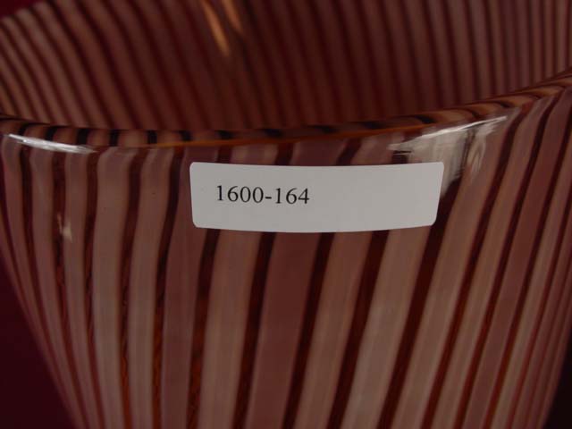 Murano glass 12.5in tall vase signed Venedese cu2