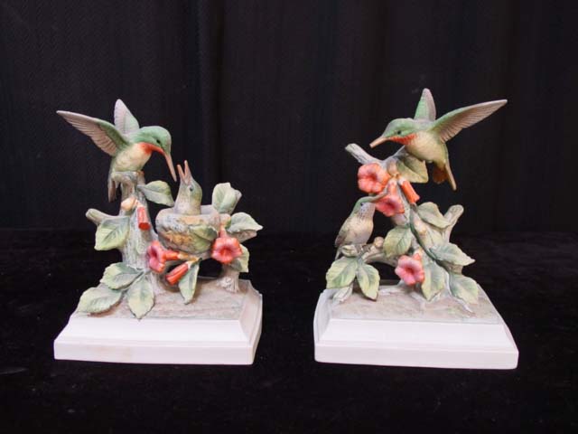 Porcelain hummingbirds