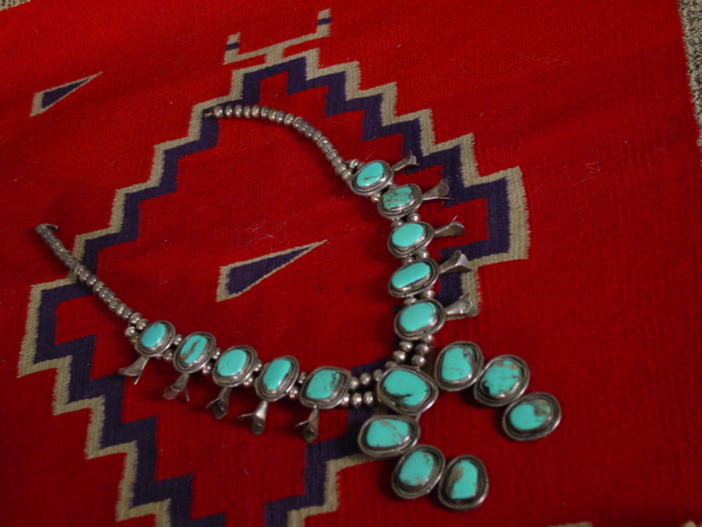 Squash blossom turquoise necklace 2