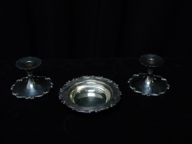 Sterling 3pc. candle set