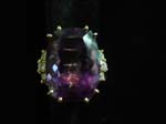 18kt hand made ring w 19ct amethyst and 6 diamonds (2)