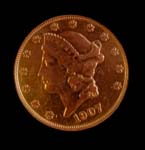 1907 $20 Liberty Gold pc. MS63 PL