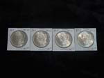 4 Silver Dollars 1879, 1882 ,1883, 1886