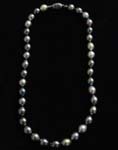 Multi color Black Tahitian pearl necklace - 19in