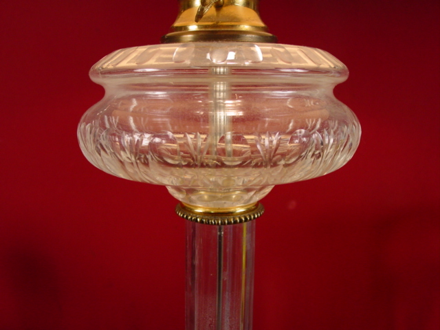 Crystal lamp with marble cu