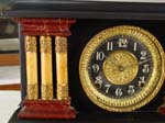 William Gilbert mantle clock face and columns