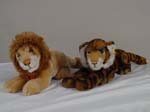 2 Steiff toys -Lion & tiger